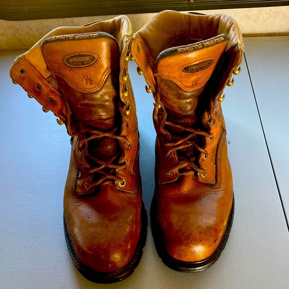 Wolverine Since 1883 Men Boys Boots Size 8 Leather Upper